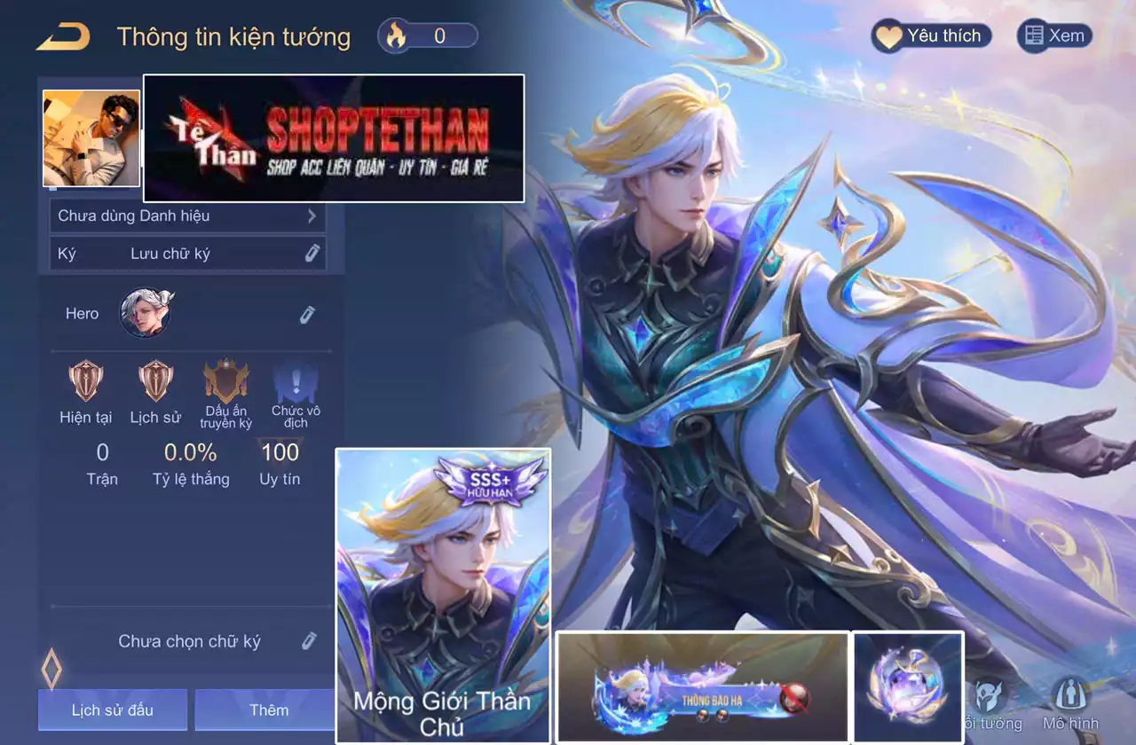 khách cọc ACC REG: Eladdor mộng giới thần chủ, full phụ kiện, sẵn tướng, free đổi tên, trắng thông tin